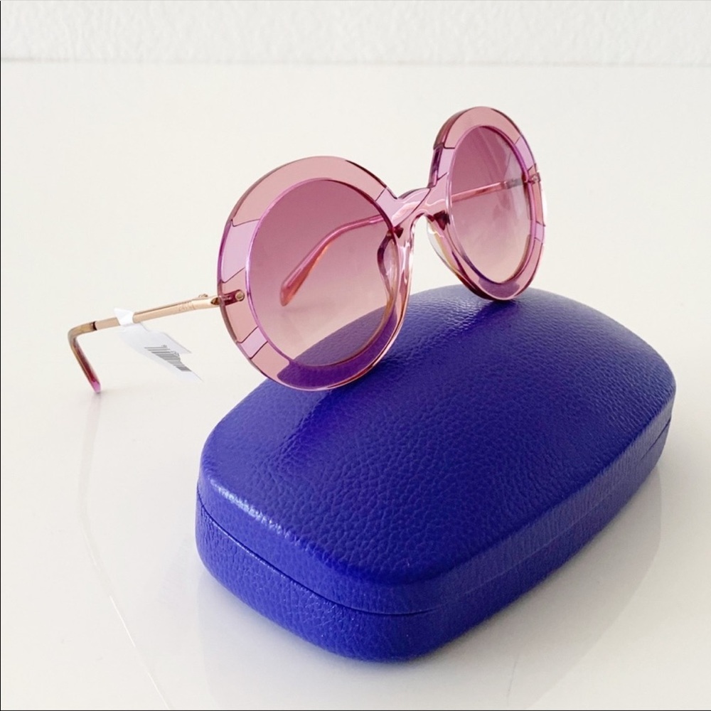 Emilio Pucci Pink Round Oversized Sunglasses - Picture 2 of 14